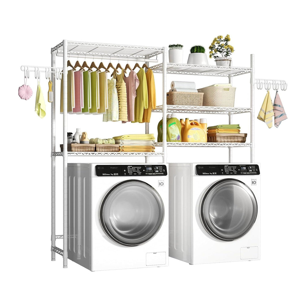 Ulif U6 Clothes Drying Rack, 5-Tier Over Washer and Dryer Shelves