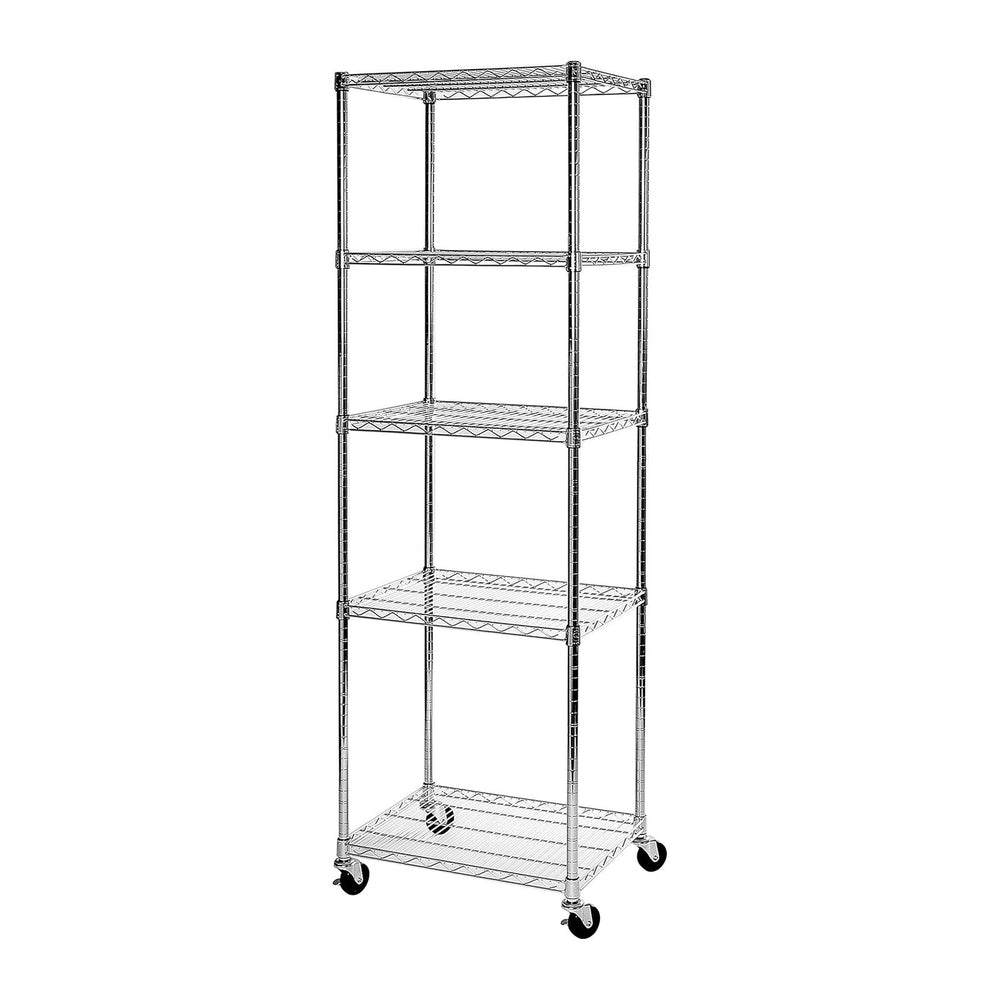 UltraDurable 5-Tier NSF Steel Wire Shelving, 24"W x 18"D x 75"H