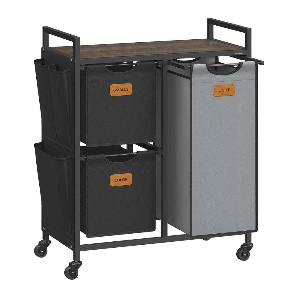 VASAGLE Laundry Hamper 3 Section, Laundry Sorter, 26.4 Gal. (100 L)