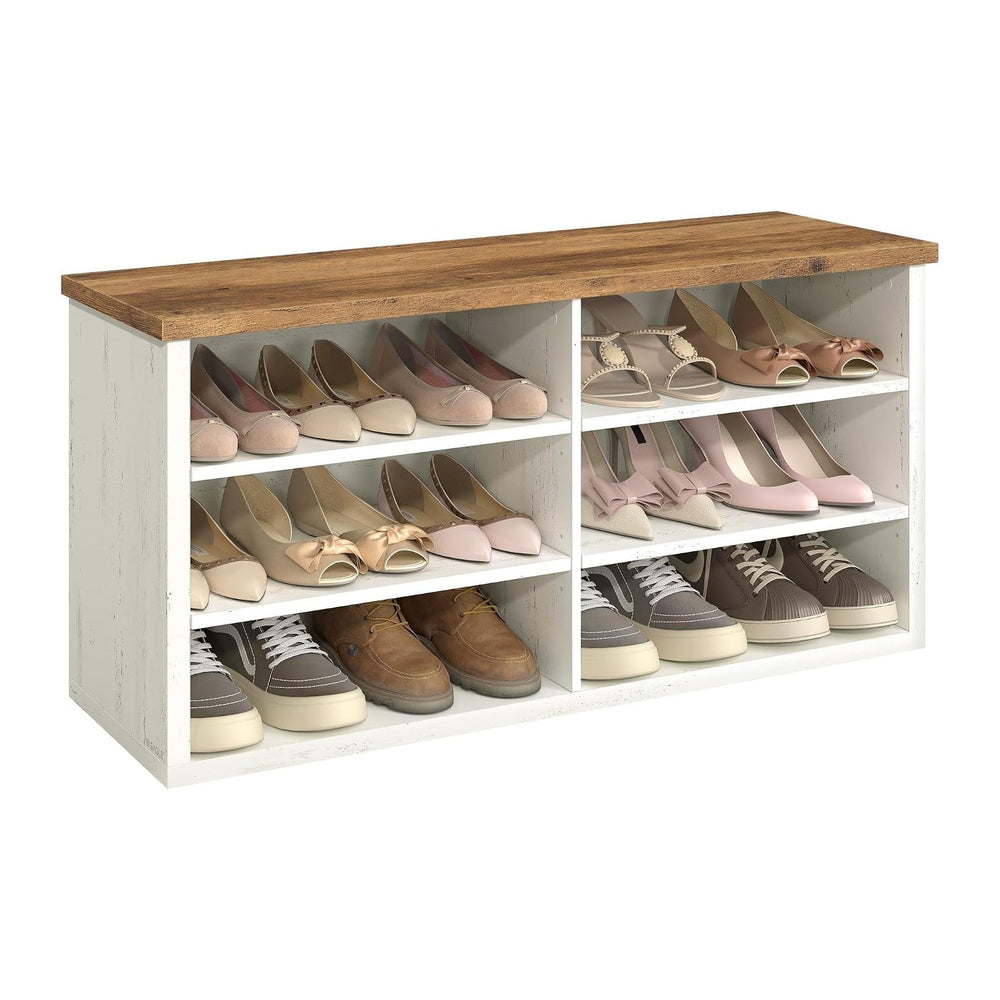 VASAGLE Shoe Bench, Storage Bench, 11.6 x 39.4 x 19.7 Inches