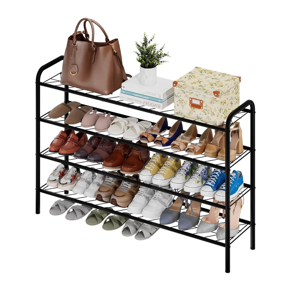 viewcare Long Shoe Rack for Closet, 4-Tier Extra Long Shoe Rack for Entryway ...