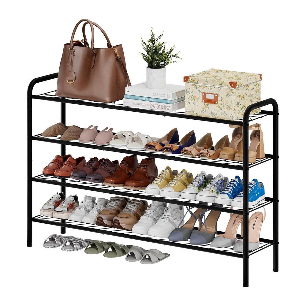 viewcare Long Shoe Rack for Closet, 4-Tier Extra Long Shoe Rack for Entryway ...