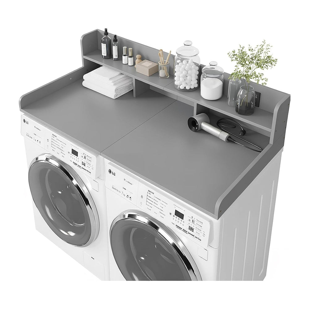 Washer Dryer Countertop with Shelf, 2-Tier Laundry Countertop Over Washer and...