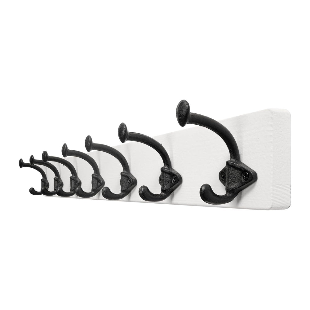 WEBI Rustic Coat Rack Wall Mount,30" Long 7 Cast Iron Coat Hooks Wall Mo...