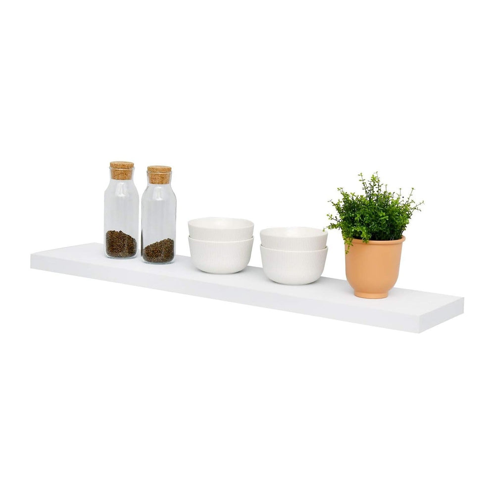 WELLAND Simons Floating Wall Shelf Ledge Shelves(36-inch, White)