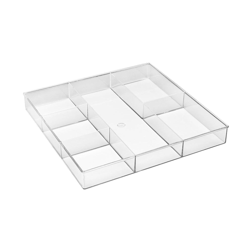 Whitmor Clear 6-Section Drawer Organizer | For Makeup & Accessories | Stu...