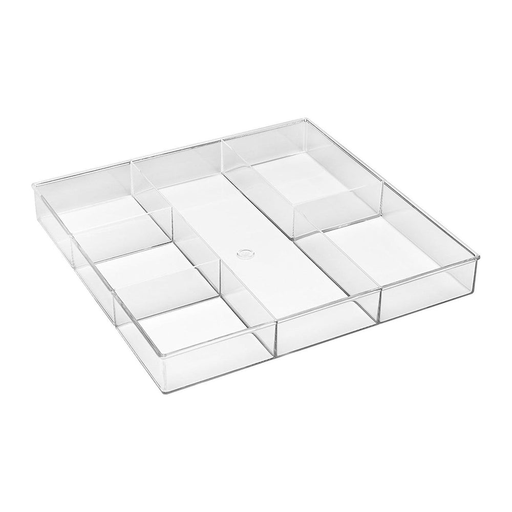 Whitmor Clear 6-Section Drawer Organizer | For Makeup & Accessories | Stu...