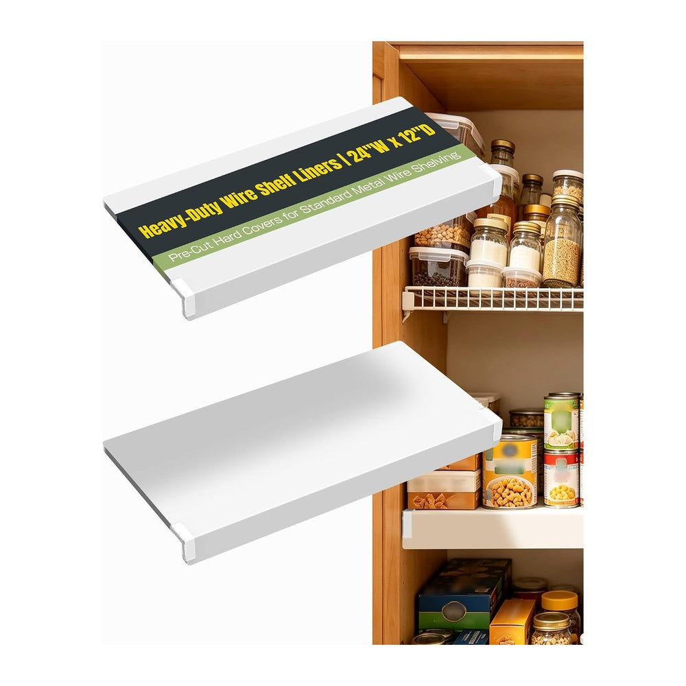 Wire Shelf Covers 24" W X 12"D,Rack Covers for Pantry Snap-On,2 Pack