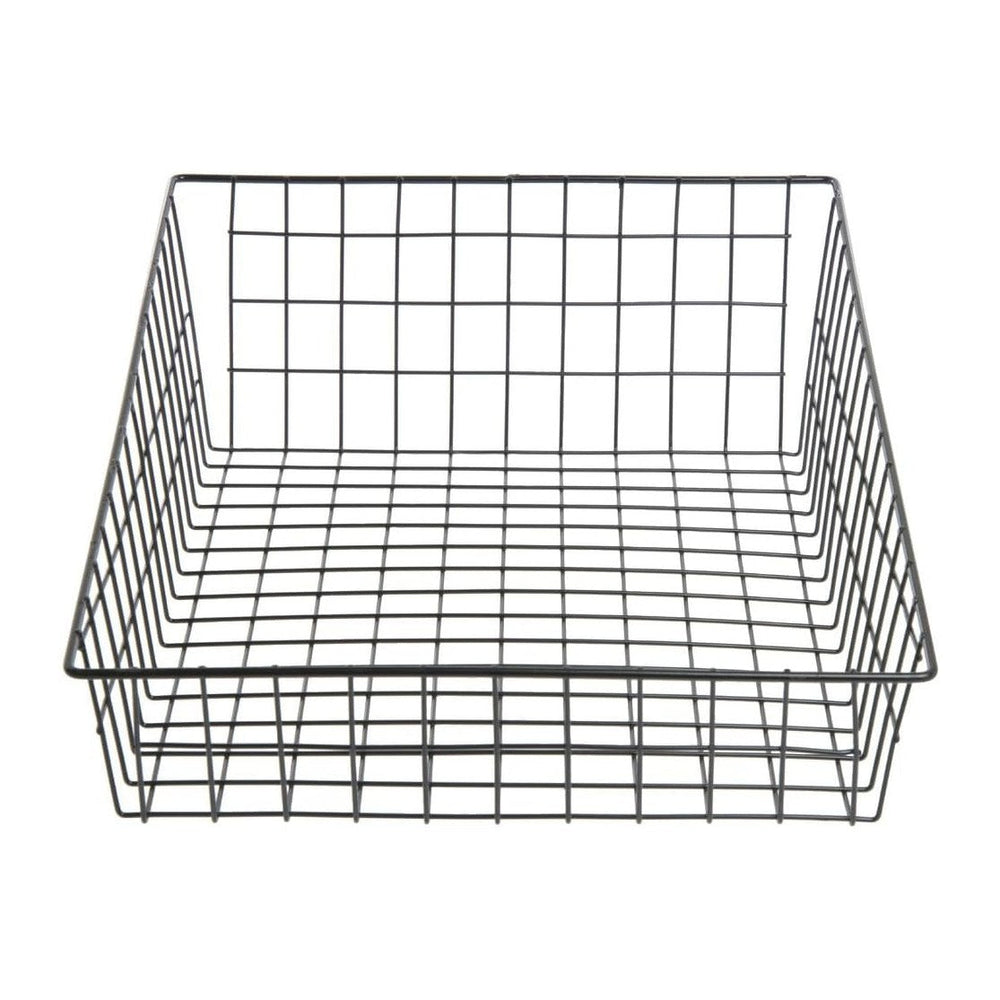 WIRECRAFT MANUFACTURING COMPANY Bagel Basket Rectangular Black Wire - 14&quot...