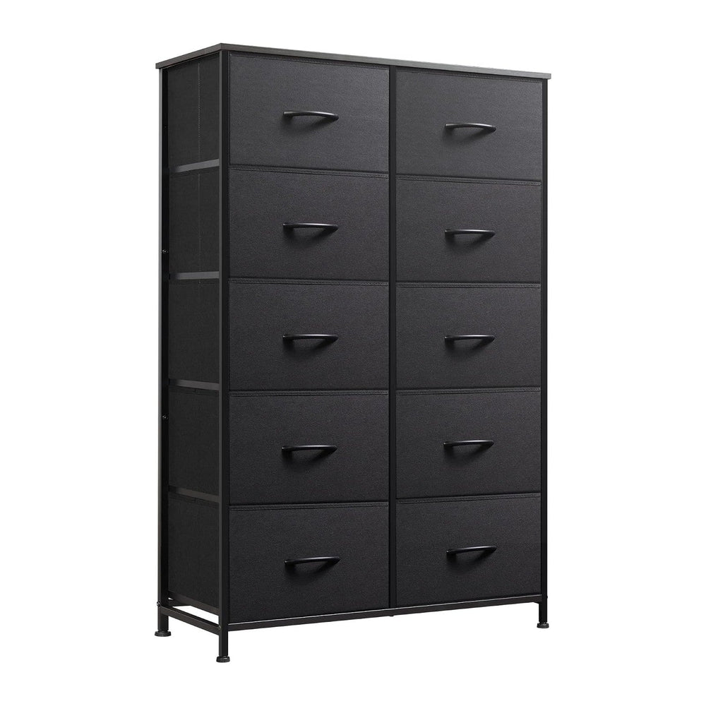WLIVE Tall Dresser for Bedroom with 10 Drawers, Black