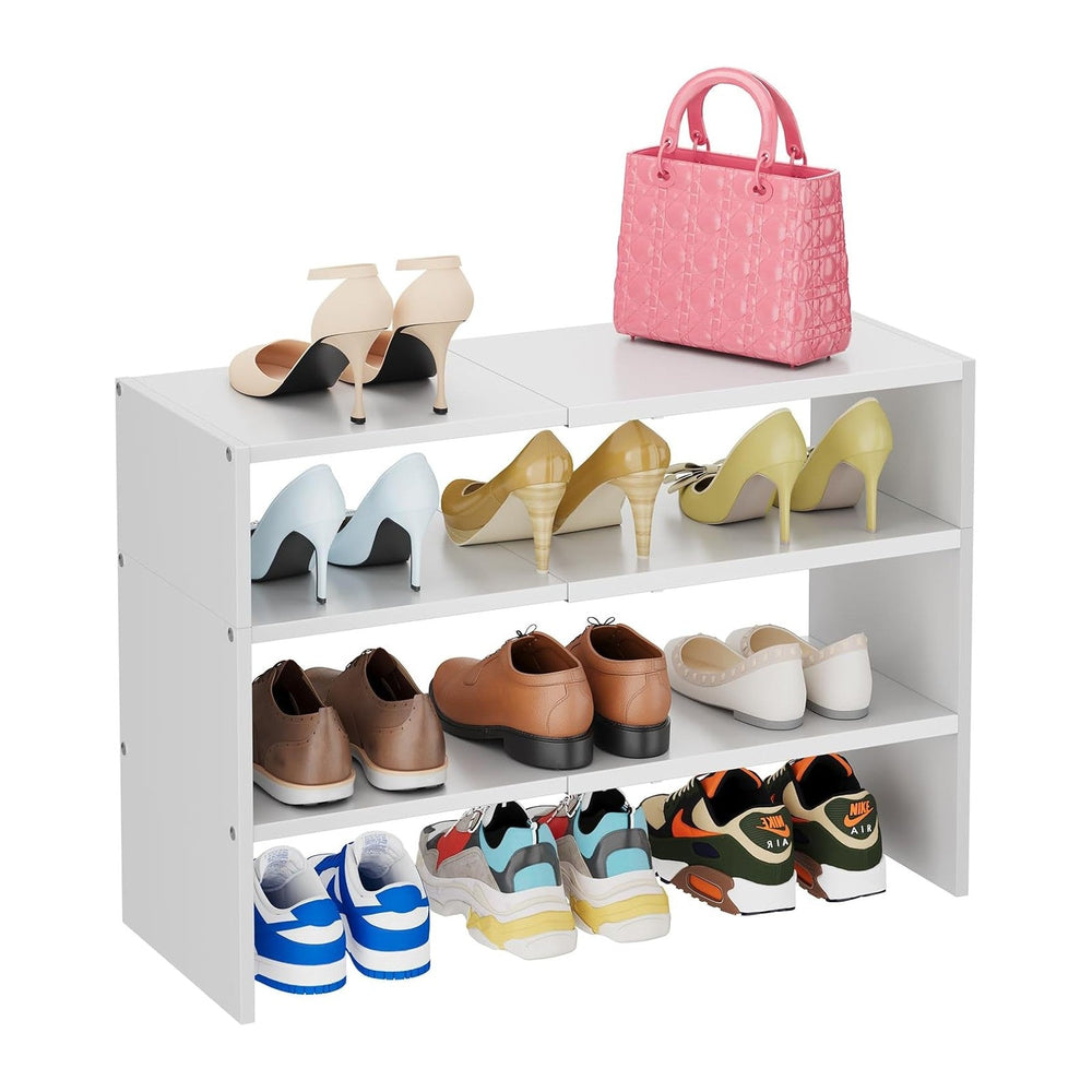 X-cosrack 3-Tier Shoe Rack for Closet, Shoe Organizer for Front Door Entrance...