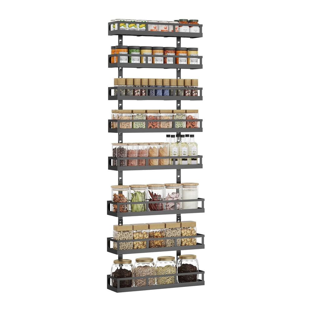 X-cosrack 8-Tier Adjustable Spice Rack – Wall-Mounted Space-Saving Organizer ...