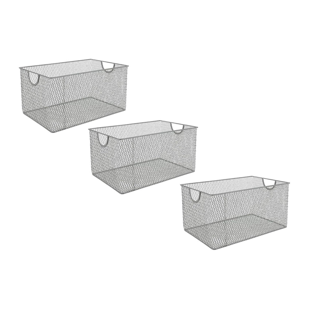 YBM Home Kitchen Pantry Organizer Wire Basket for Shelves, Cabinets, Pantry, ...