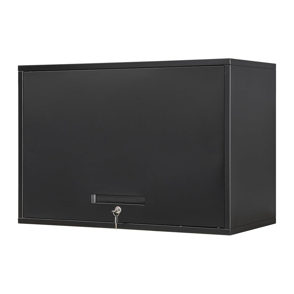 Yizosh Metal Garage Wall Cabinet with Doors and Shelves, Wall Mounted Metal S...