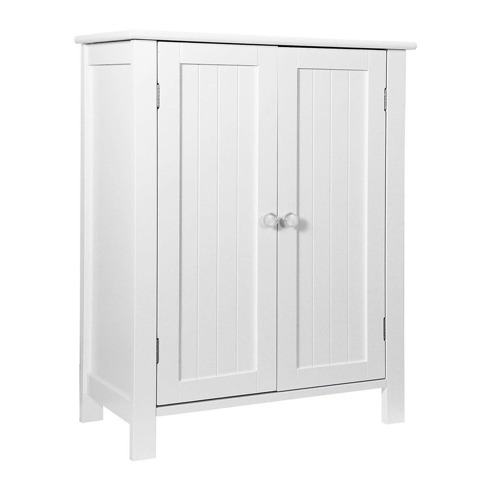 ZENY Bathroom Floor Storage Cabinet with Double Door + Adjustable Shelf, Wood...
