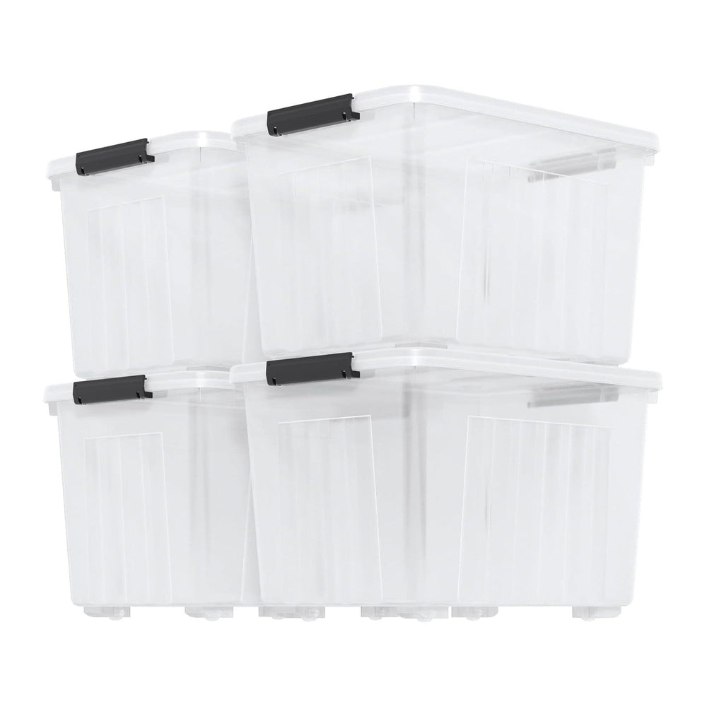 Zopnny 70 Qt Large Plastic Storage Box (4-Pack)